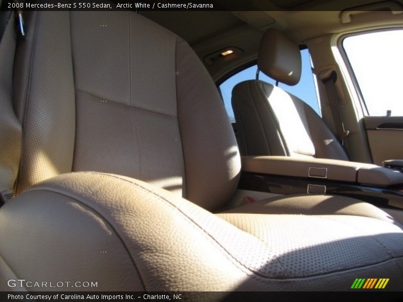Arctic White / Cashmere/Savanna 2008 Mercedes-Benz S 550 Sedan