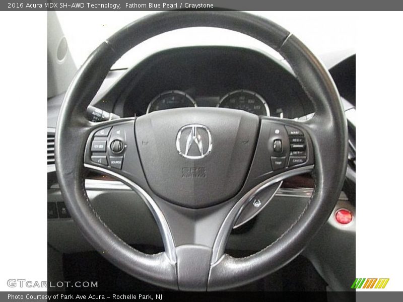 Fathom Blue Pearl / Graystone 2016 Acura MDX SH-AWD Technology