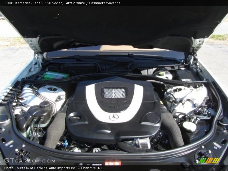 Arctic White / Cashmere/Savanna 2008 Mercedes-Benz S 550 Sedan