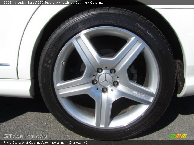 Arctic White / Cashmere/Savanna 2008 Mercedes-Benz S 550 Sedan