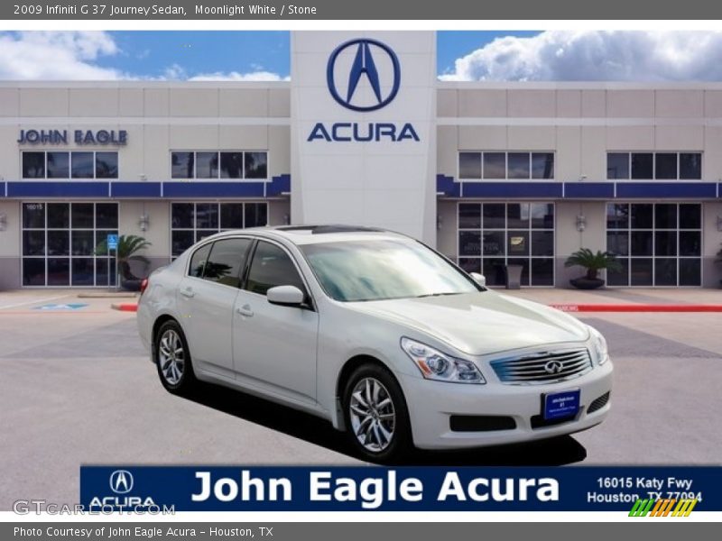 Moonlight White / Stone 2009 Infiniti G 37 Journey Sedan