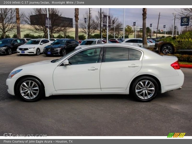 Moonlight White / Stone 2009 Infiniti G 37 Journey Sedan
