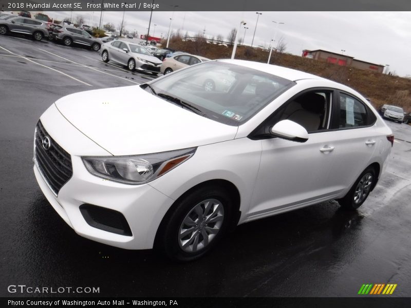 Frost White Pearl / Beige 2018 Hyundai Accent SE