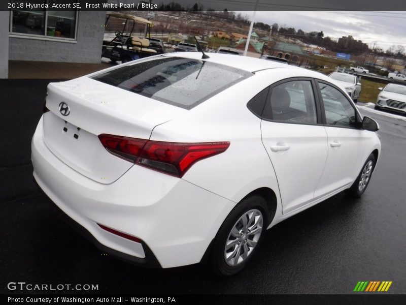 Frost White Pearl / Beige 2018 Hyundai Accent SE