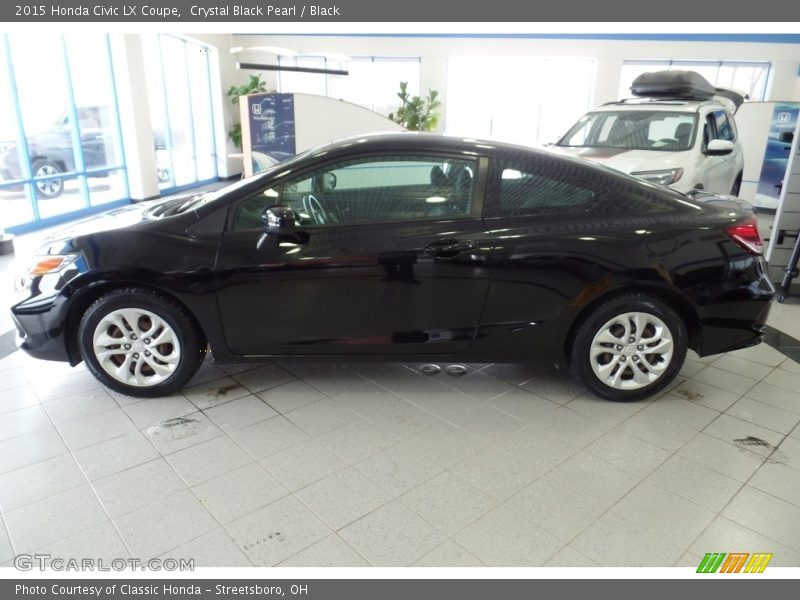 Crystal Black Pearl / Black 2015 Honda Civic LX Coupe