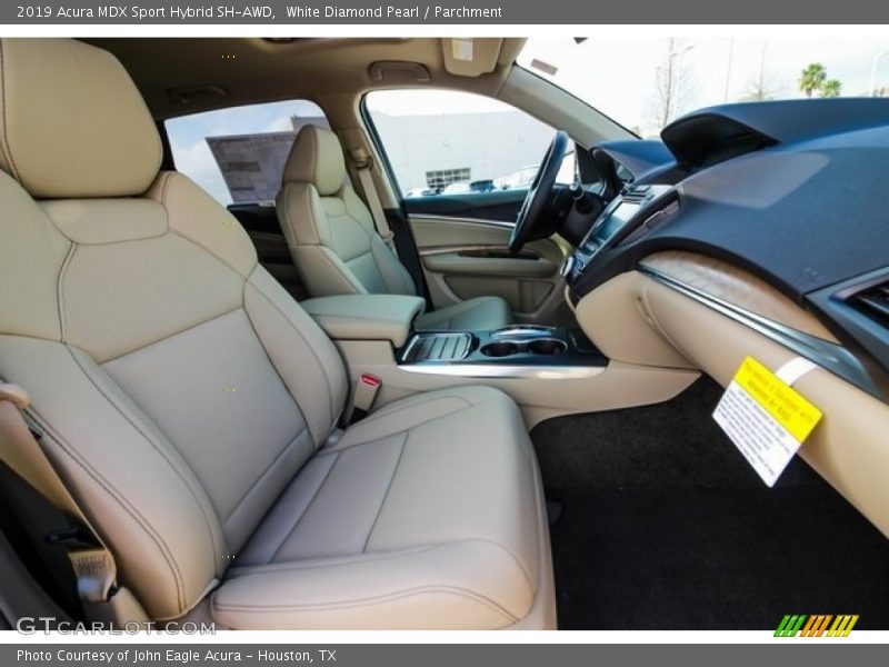 White Diamond Pearl / Parchment 2019 Acura MDX Sport Hybrid SH-AWD