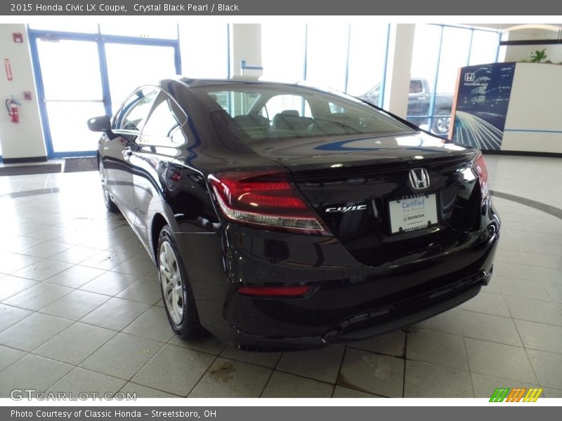 Crystal Black Pearl / Black 2015 Honda Civic LX Coupe