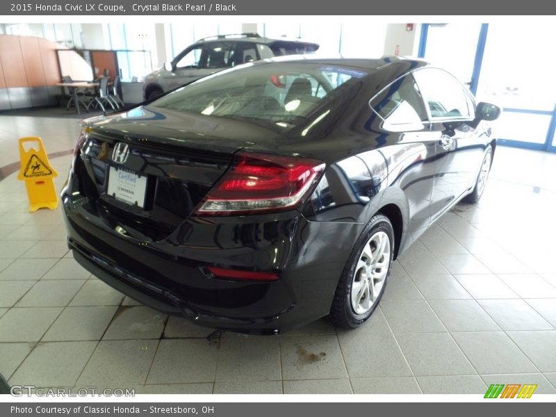 Crystal Black Pearl / Black 2015 Honda Civic LX Coupe