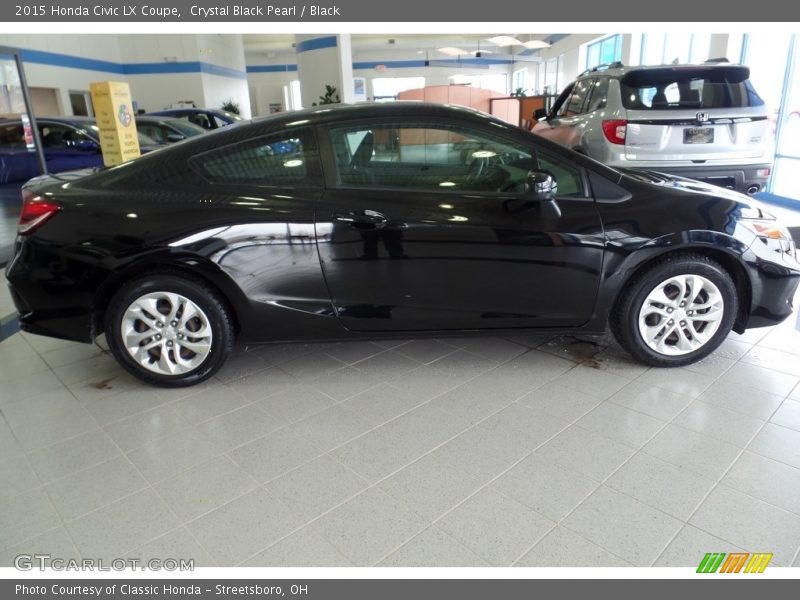 Crystal Black Pearl / Black 2015 Honda Civic LX Coupe