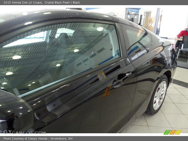 Crystal Black Pearl / Black 2015 Honda Civic LX Coupe