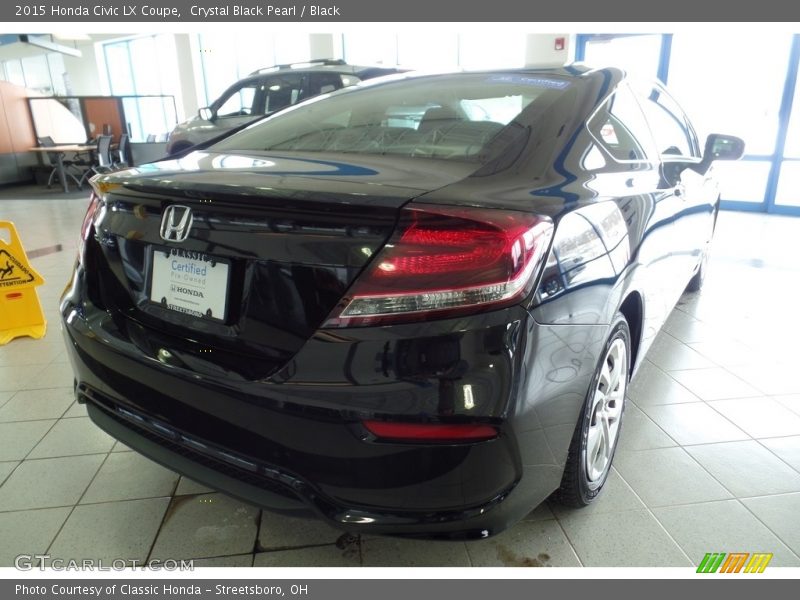 Crystal Black Pearl / Black 2015 Honda Civic LX Coupe