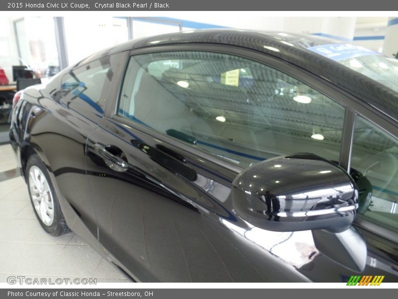 Crystal Black Pearl / Black 2015 Honda Civic LX Coupe