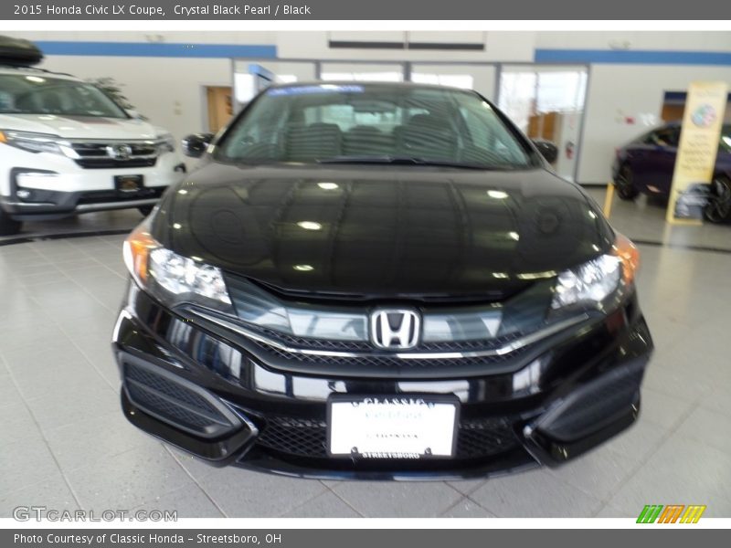 Crystal Black Pearl / Black 2015 Honda Civic LX Coupe