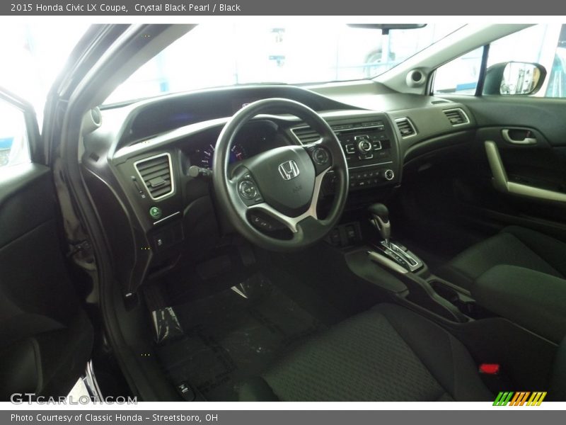 Crystal Black Pearl / Black 2015 Honda Civic LX Coupe