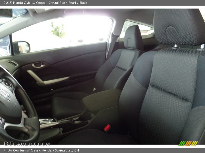 Crystal Black Pearl / Black 2015 Honda Civic LX Coupe