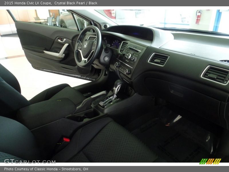 Crystal Black Pearl / Black 2015 Honda Civic LX Coupe