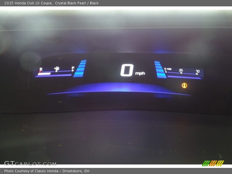 Crystal Black Pearl / Black 2015 Honda Civic LX Coupe
