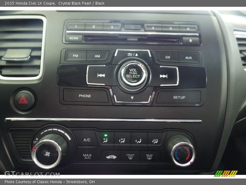 Crystal Black Pearl / Black 2015 Honda Civic LX Coupe