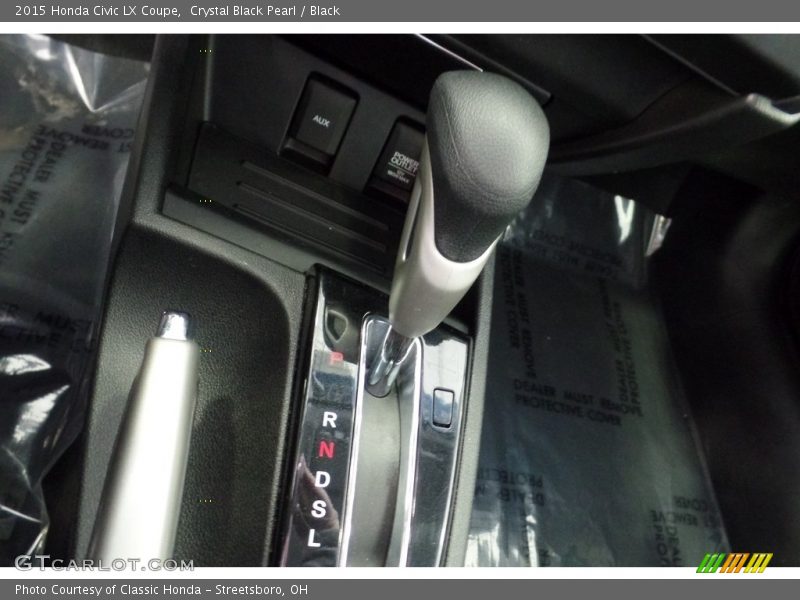 Crystal Black Pearl / Black 2015 Honda Civic LX Coupe