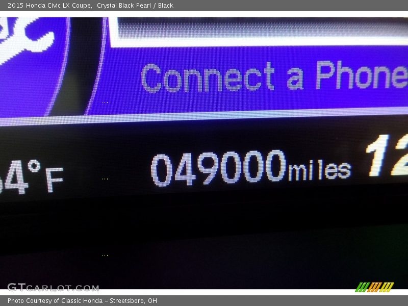 Crystal Black Pearl / Black 2015 Honda Civic LX Coupe