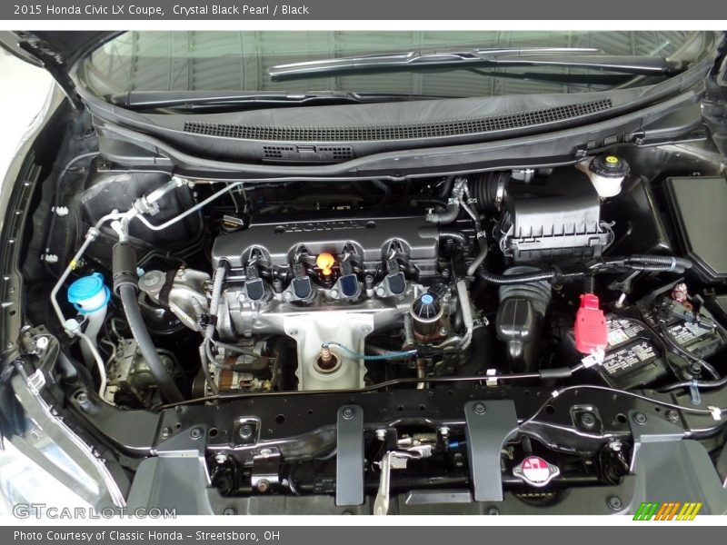 Crystal Black Pearl / Black 2015 Honda Civic LX Coupe
