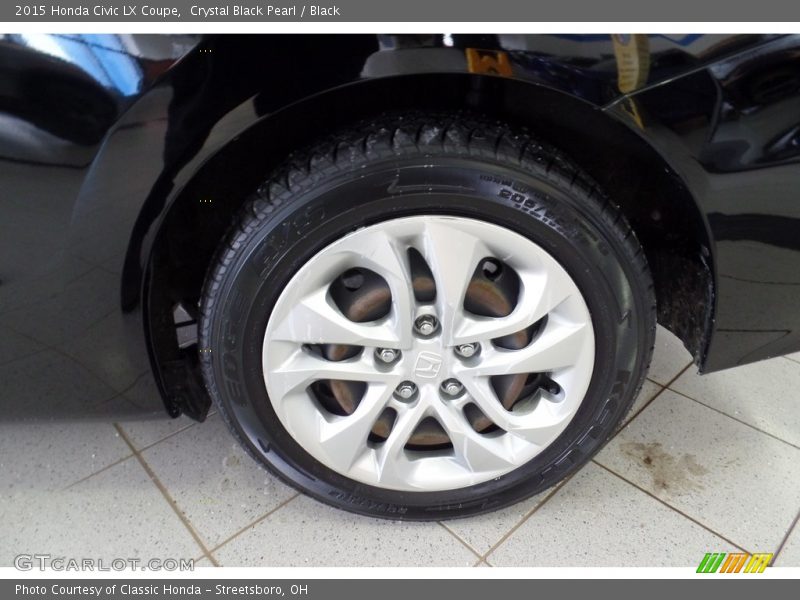 Crystal Black Pearl / Black 2015 Honda Civic LX Coupe