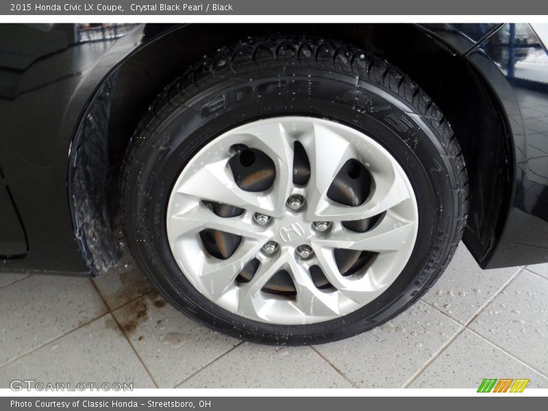 Crystal Black Pearl / Black 2015 Honda Civic LX Coupe