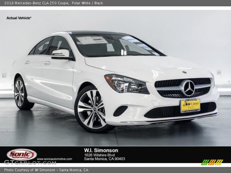 Polar White / Black 2019 Mercedes-Benz CLA 250 Coupe
