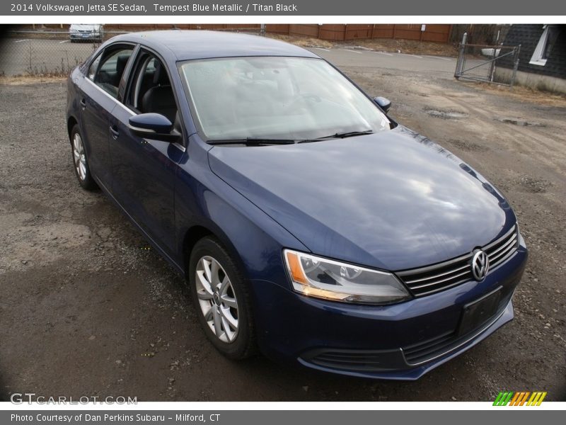 Tempest Blue Metallic / Titan Black 2014 Volkswagen Jetta SE Sedan