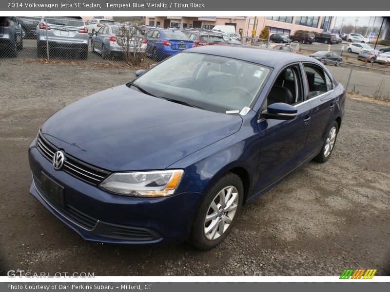Tempest Blue Metallic / Titan Black 2014 Volkswagen Jetta SE Sedan
