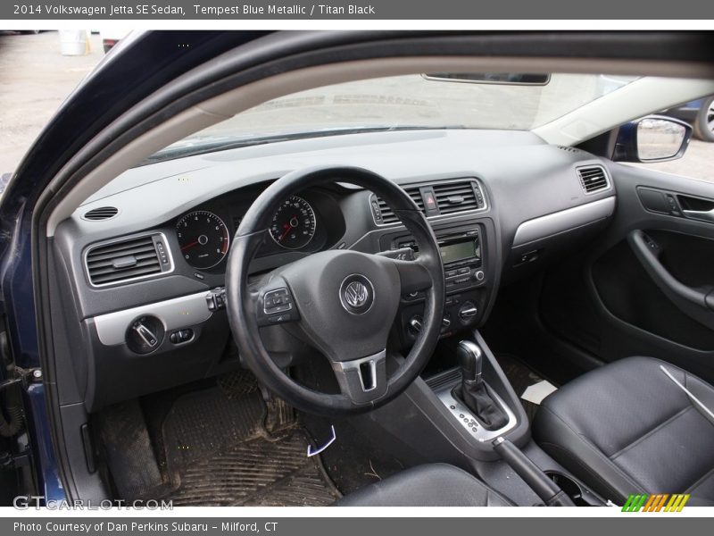 Tempest Blue Metallic / Titan Black 2014 Volkswagen Jetta SE Sedan