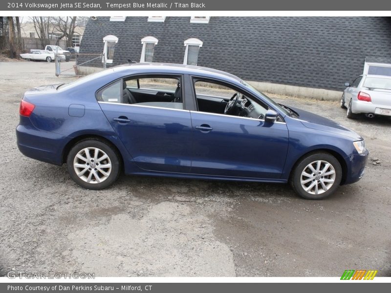 Tempest Blue Metallic / Titan Black 2014 Volkswagen Jetta SE Sedan