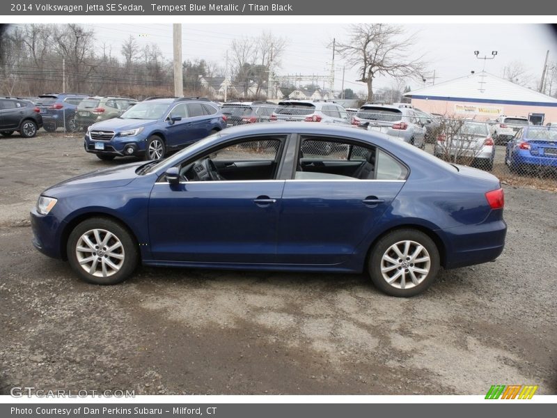 Tempest Blue Metallic / Titan Black 2014 Volkswagen Jetta SE Sedan