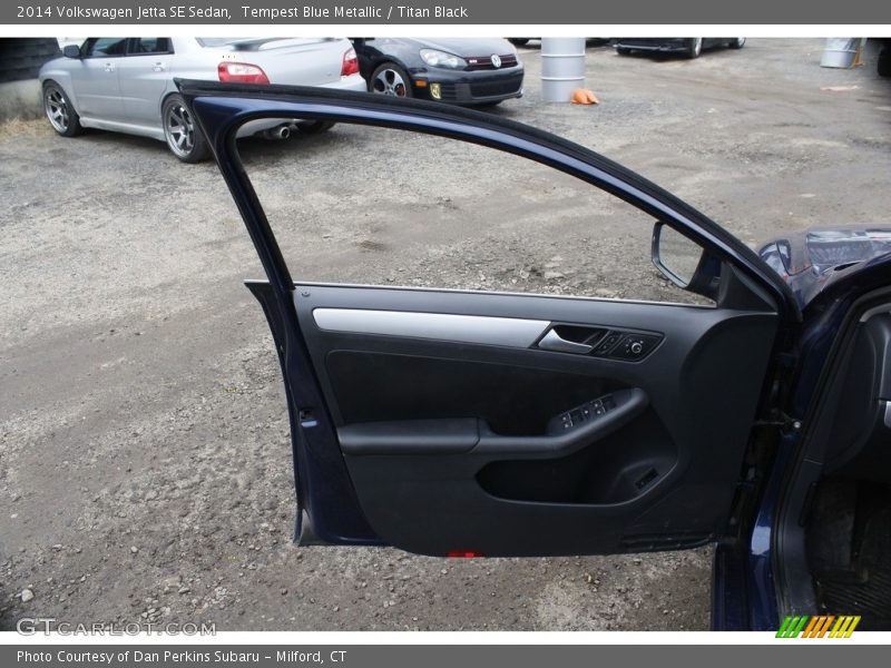 Tempest Blue Metallic / Titan Black 2014 Volkswagen Jetta SE Sedan