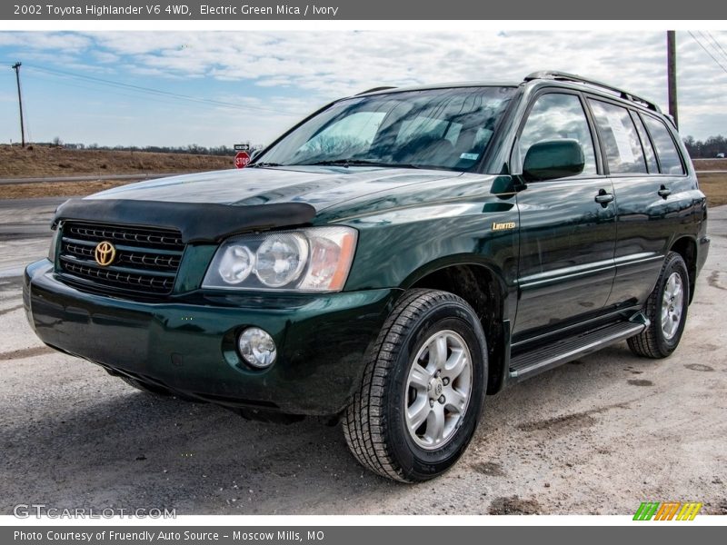 Electric Green Mica / Ivory 2002 Toyota Highlander V6 4WD