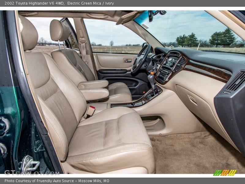 Electric Green Mica / Ivory 2002 Toyota Highlander V6 4WD