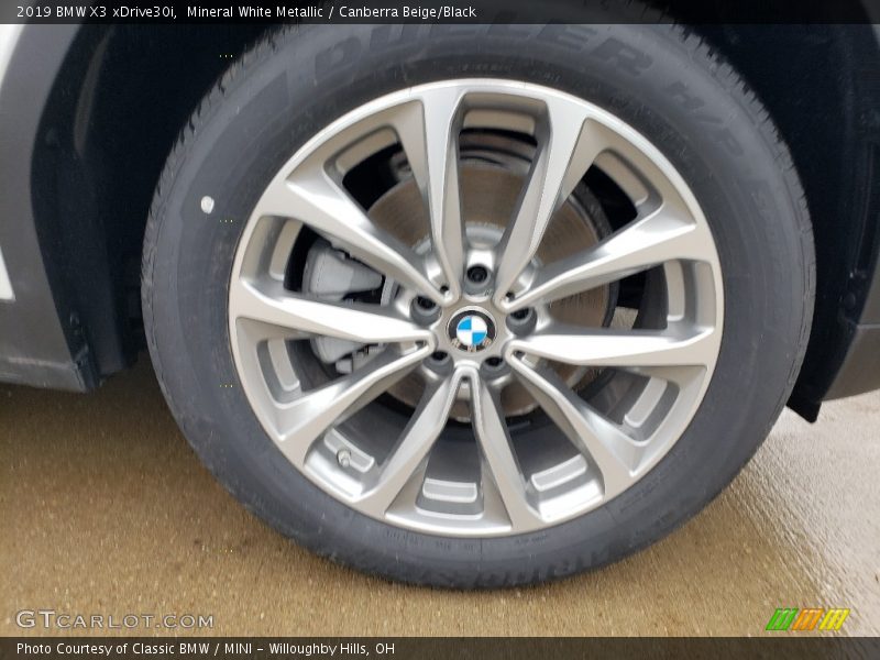 Mineral White Metallic / Canberra Beige/Black 2019 BMW X3 xDrive30i