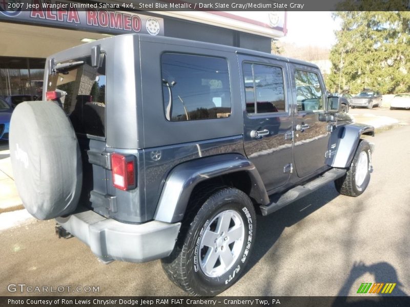 Steel Blue Metallic / Dark Slate Gray/Medium Slate Gray 2007 Jeep Wrangler Unlimited Sahara 4x4