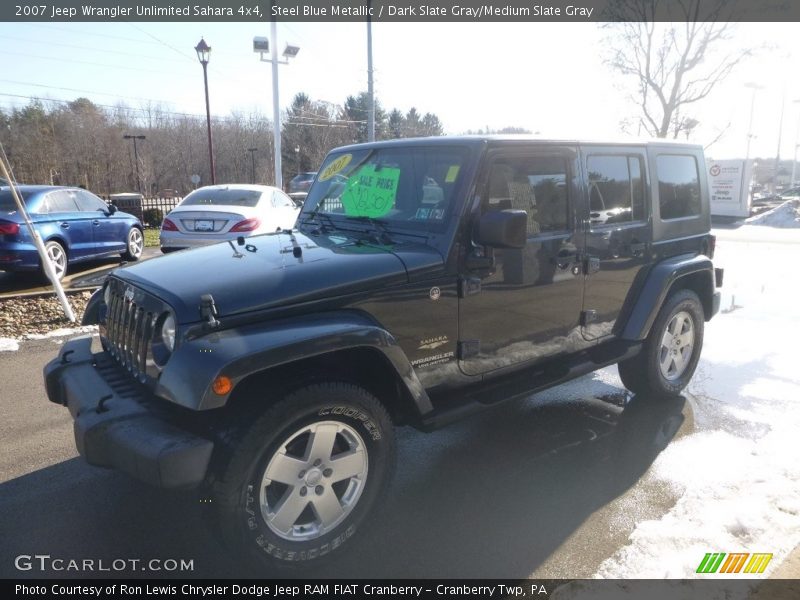 Steel Blue Metallic / Dark Slate Gray/Medium Slate Gray 2007 Jeep Wrangler Unlimited Sahara 4x4