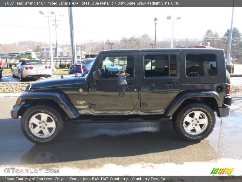 Steel Blue Metallic / Dark Slate Gray/Medium Slate Gray 2007 Jeep Wrangler Unlimited Sahara 4x4