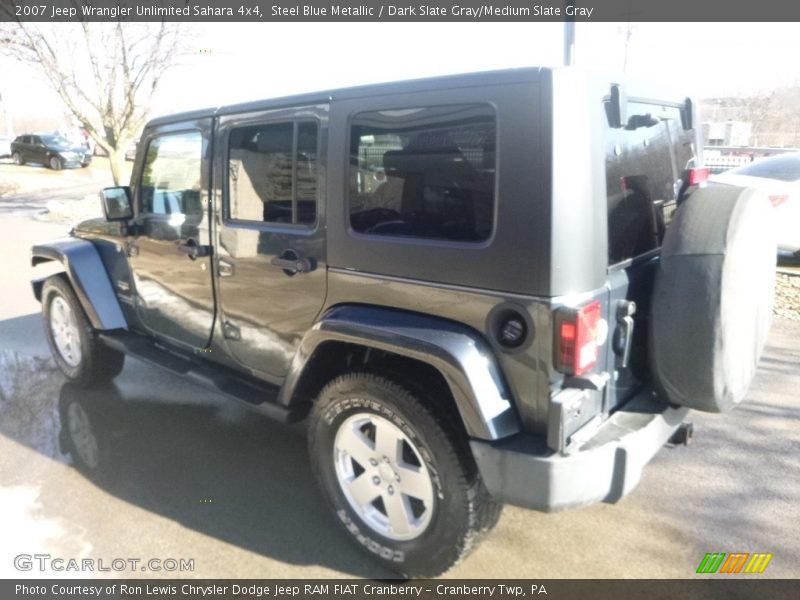 Steel Blue Metallic / Dark Slate Gray/Medium Slate Gray 2007 Jeep Wrangler Unlimited Sahara 4x4