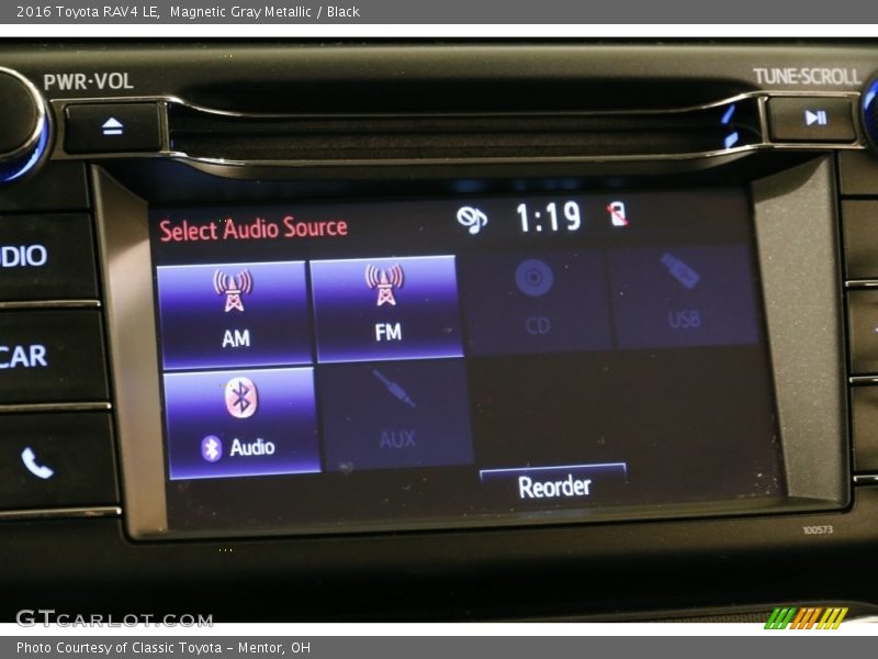 Magnetic Gray Metallic / Black 2016 Toyota RAV4 LE