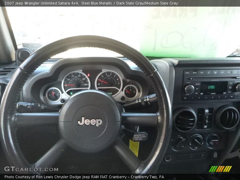 Steel Blue Metallic / Dark Slate Gray/Medium Slate Gray 2007 Jeep Wrangler Unlimited Sahara 4x4