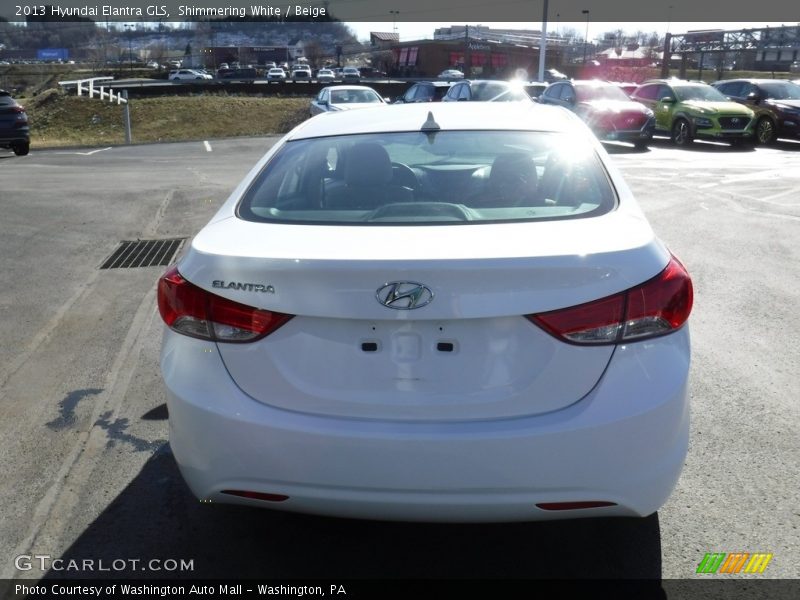 Shimmering White / Beige 2013 Hyundai Elantra GLS