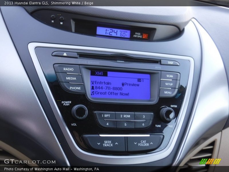 Shimmering White / Beige 2013 Hyundai Elantra GLS