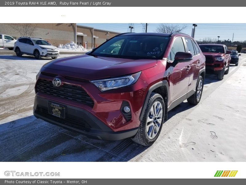 Ruby Flare Pearl / Light Gray 2019 Toyota RAV4 XLE AWD