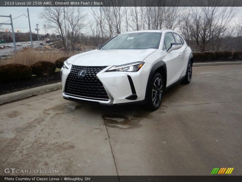 Eminent White Pearl / Black 2019 Lexus UX 250h AWD