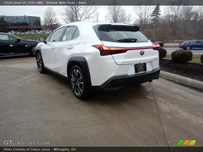 Eminent White Pearl / Black 2019 Lexus UX 250h AWD