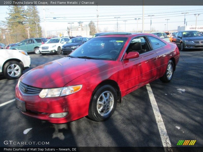 Red Flame Metallic / Charcoal 2002 Toyota Solara SE Coupe