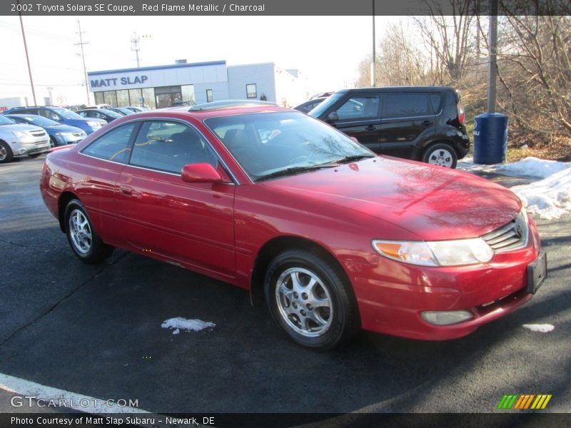 Red Flame Metallic / Charcoal 2002 Toyota Solara SE Coupe